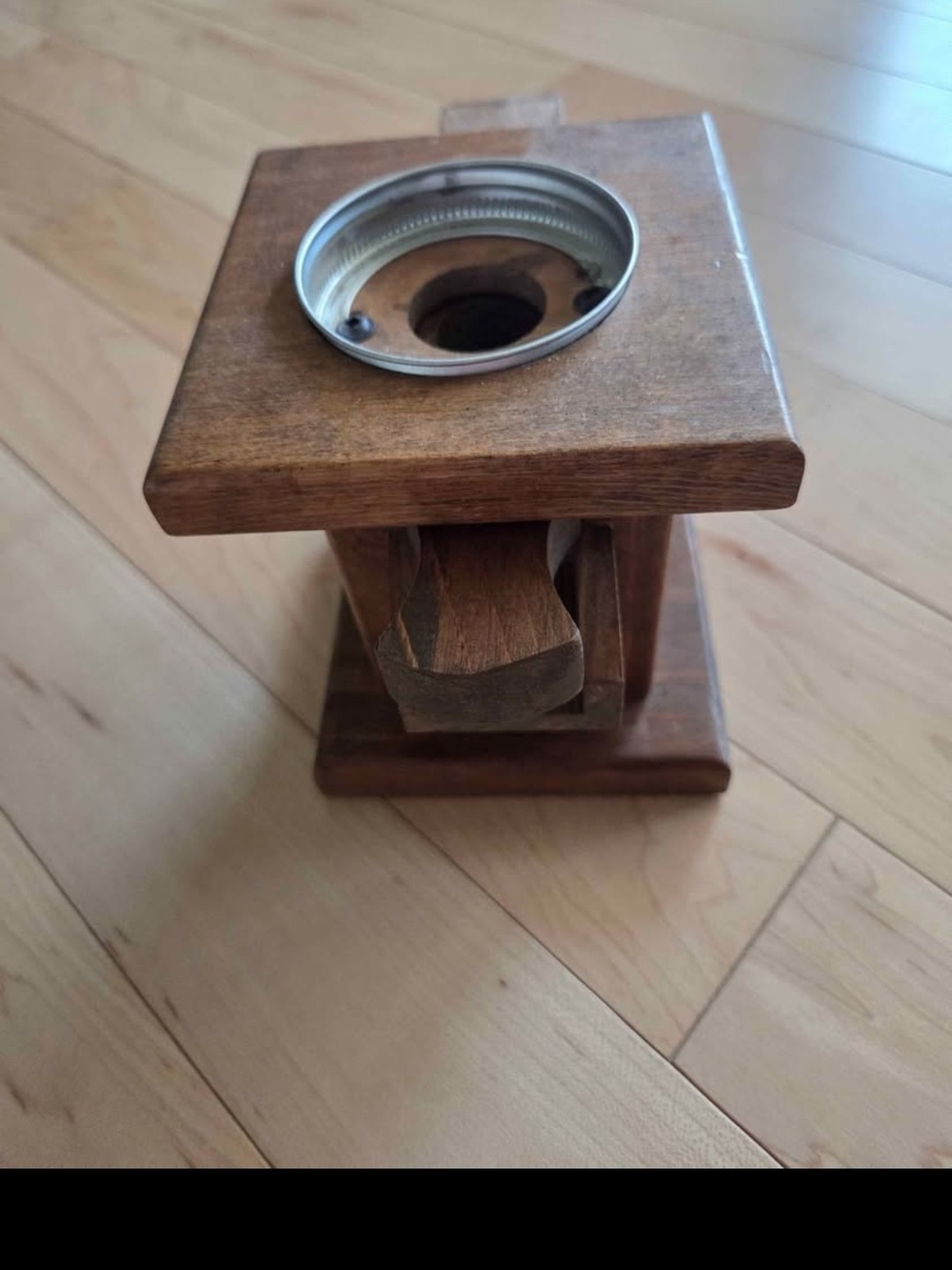 Wooden mason jar candy dispenser